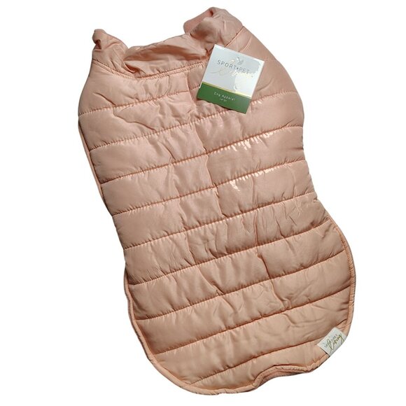 Sportpet Living Dog Size Large Pink Quilted Puffer Pet Winter Jacket - Picture 1 of 8